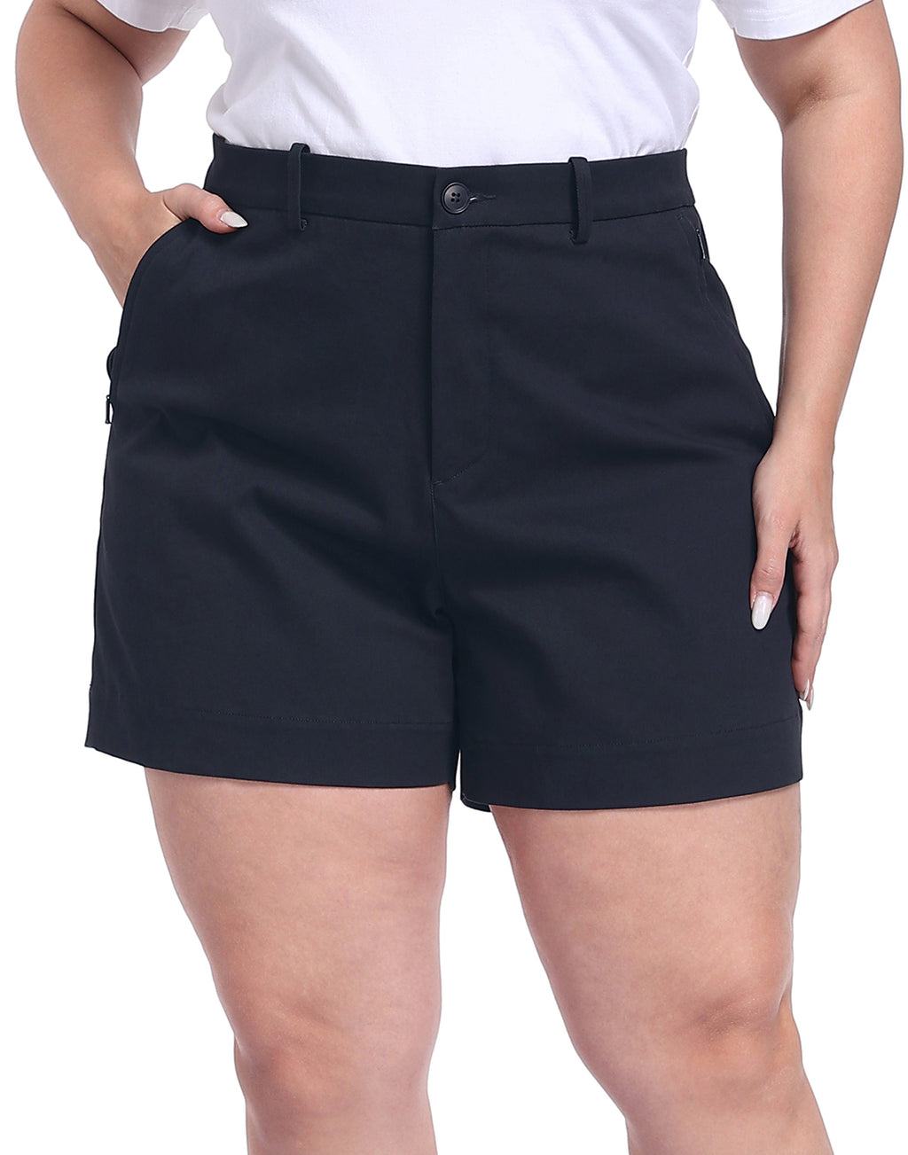 Women's Plus Size Stretch Twill 5" Inseam Chino Shorts