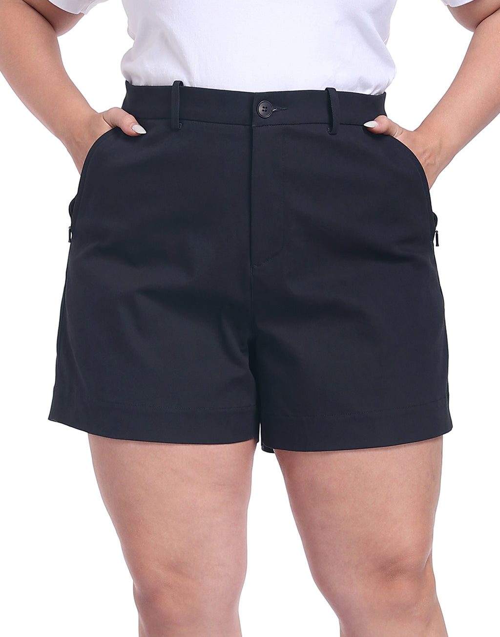 Women's Plus Size Stretch Twill 5" Inseam Chino Shorts