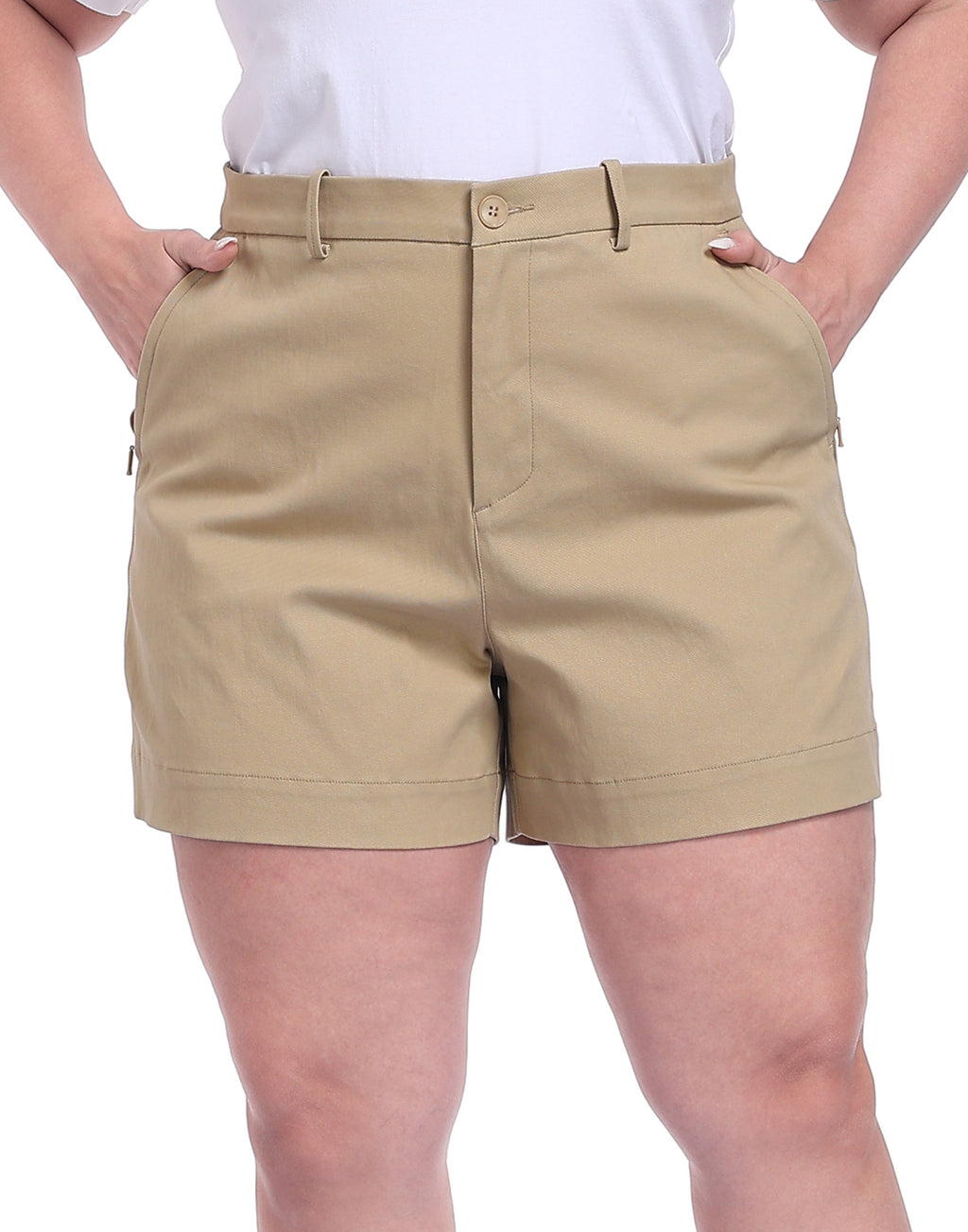 Women's Plus Size Stretch Twill 5" Inseam Chino Shorts
