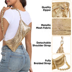 Metallic Mesh Evening Bag
