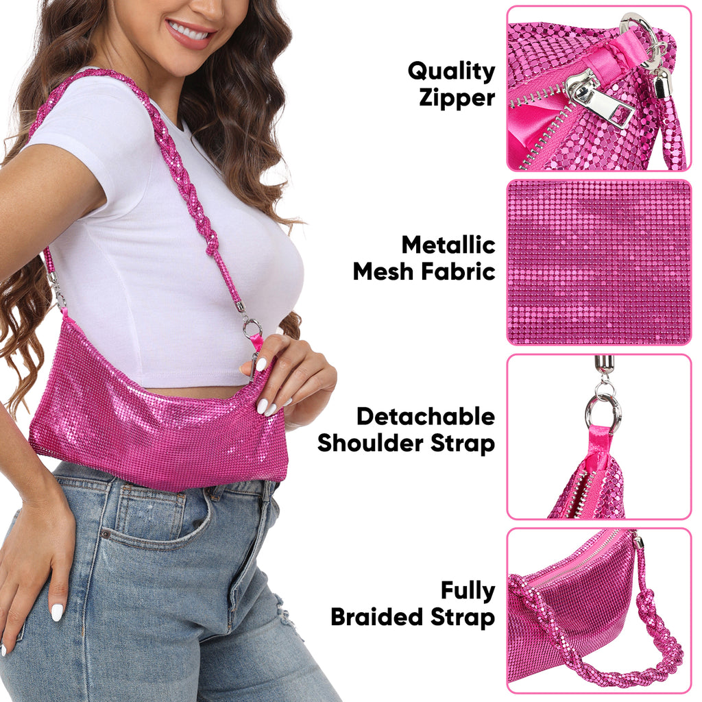 Metallic Mesh Evening Bag