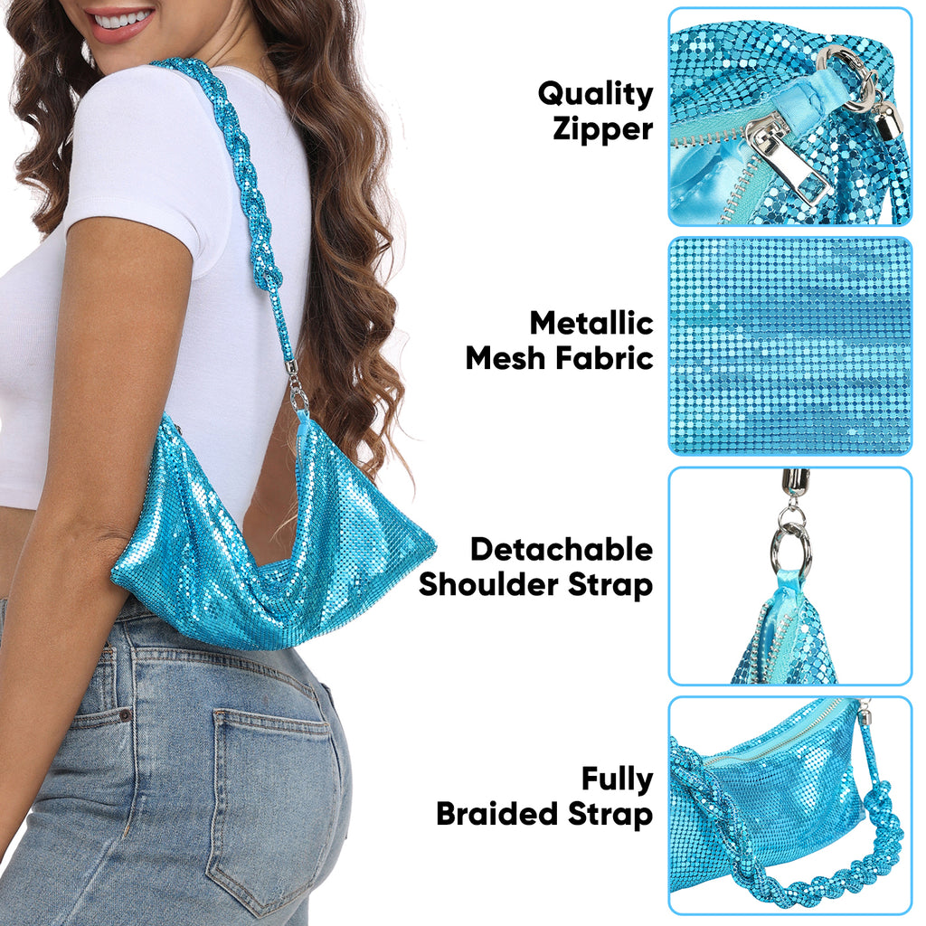 Metallic Mesh Evening Bag