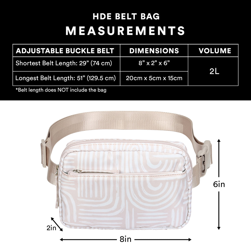 Cross Body Belt Bag 2L Fanny Pack with Adjustable Strap