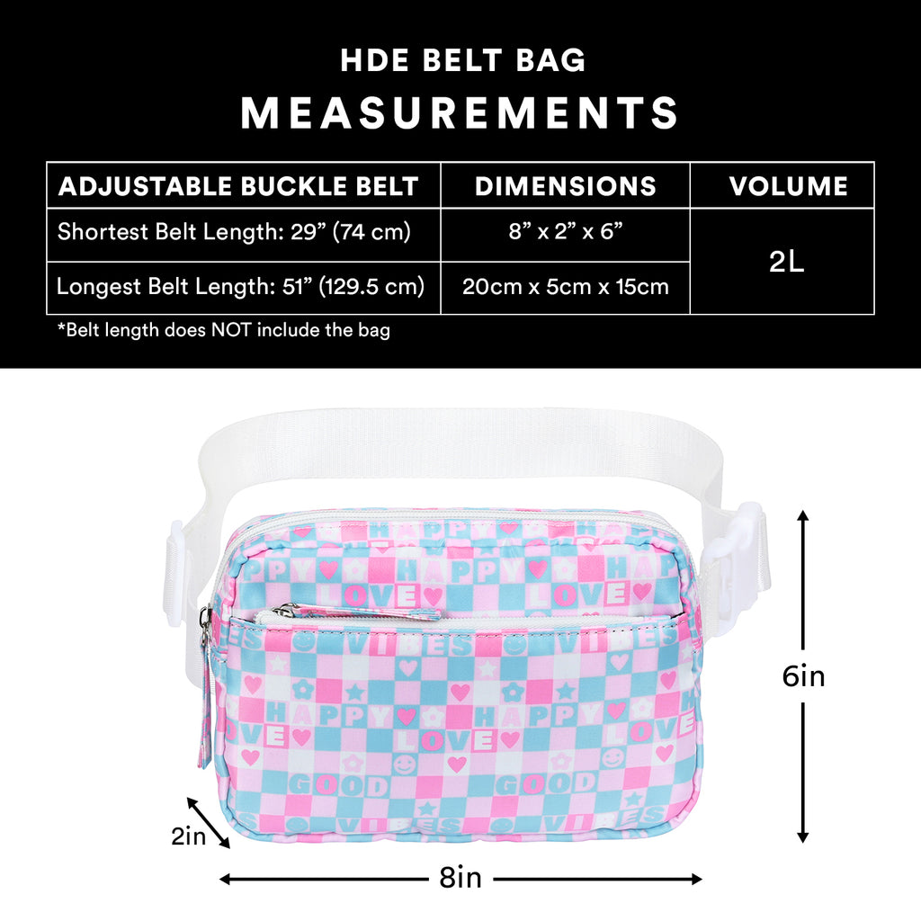 Cross Body Belt Bag 2L Fanny Pack with Adjustable Strap