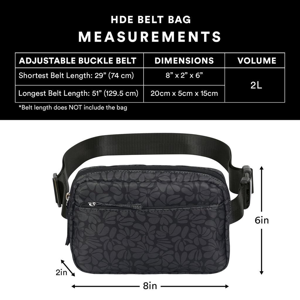 Cross Body Belt Bag 2L Fanny Pack with Adjustable Strap