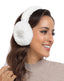 Fuzzy Foldable Faux Fur Earmuffs with Rhinestone Charms