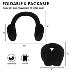 Fuzzy Foldable Faux Fur Earmuffs with Rhinestone Charms