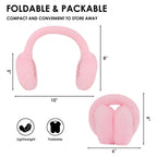 Fuzzy Foldable Faux Fur Earmuffs with Rhinestone Charms