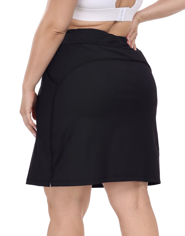 Plus Size Athletic Skort Golf Tennis Pockets – close-up detail