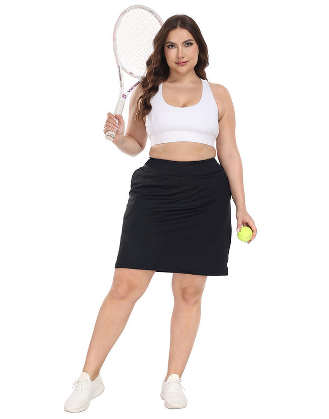 Plus Size Athletic Skort Golf Tennis Pockets – alternate view