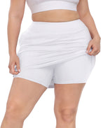 Plus Size Athletic Skort Golf Tennis Skirt with Bike Shorts & Pockets