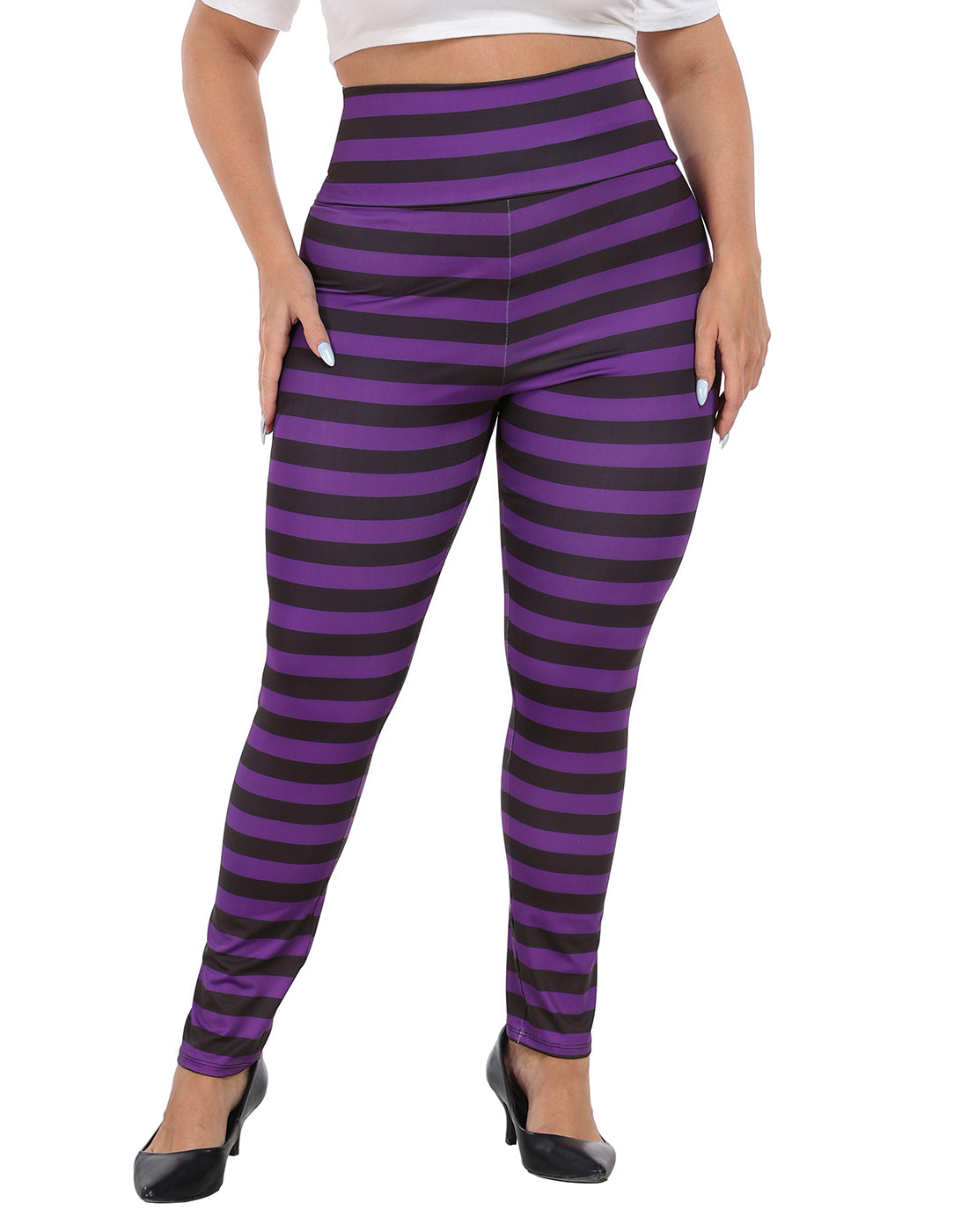 Plus Size High Waisted Halloween Graphic Leggings Main image