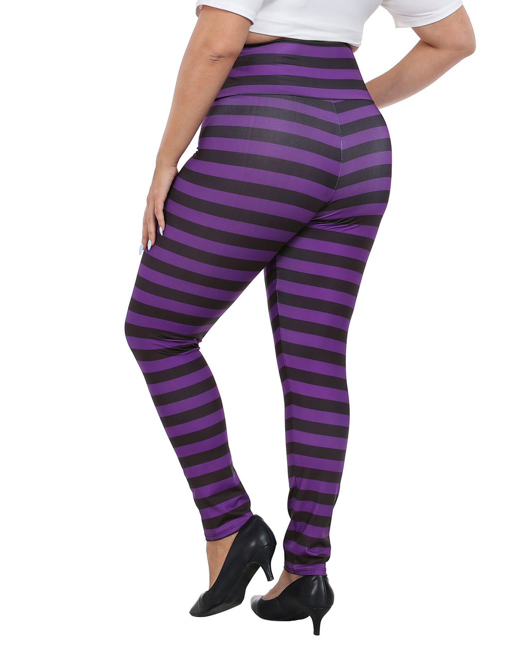 Plus Size High Waisted Halloween Graphic Leggings