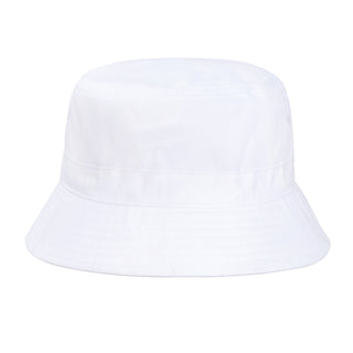 Unisex Beach Bucket Hat Print & Solid in White