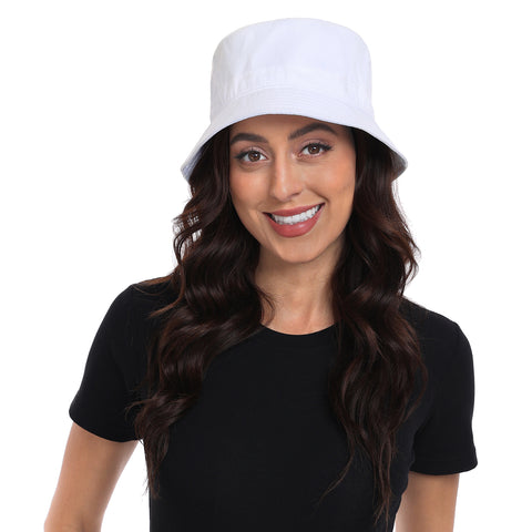 Unisex Print and Solid Beach Bucket Hat