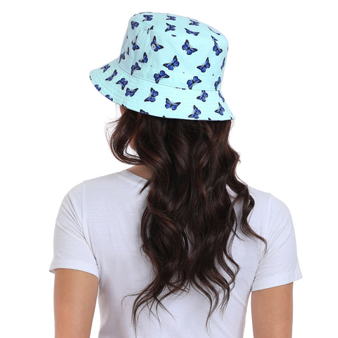 Unisex Print and Solid Beach Bucket Hat