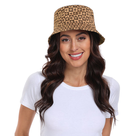 Unisex Print and Solid Beach Bucket Hat