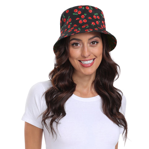 Unisex Print and Solid Beach Bucket Hat