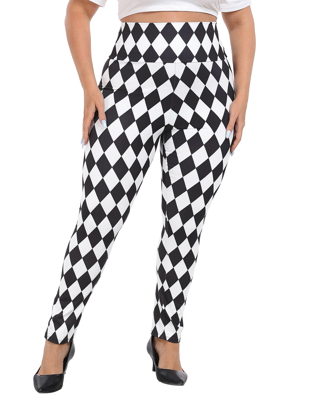 Plus Size High Waisted Halloween Graphic Leggings