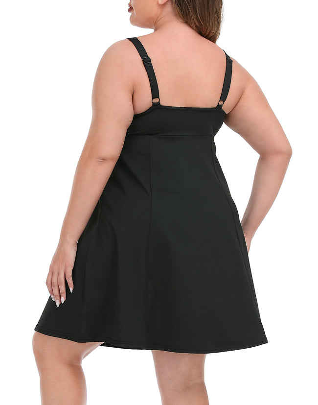 Plus Size Tennis Dress with Shorts & Bra – close-up detail
