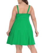 Plus Size Tennis Athletic Workout Dress with Built-in Shorts & Bra