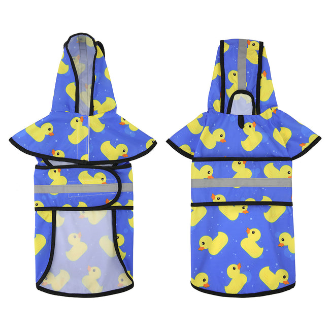 Patterned Dog Raincoat with Hood – alternate view