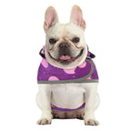 Purple Duck Dog Raincoat Clear Hood – back view