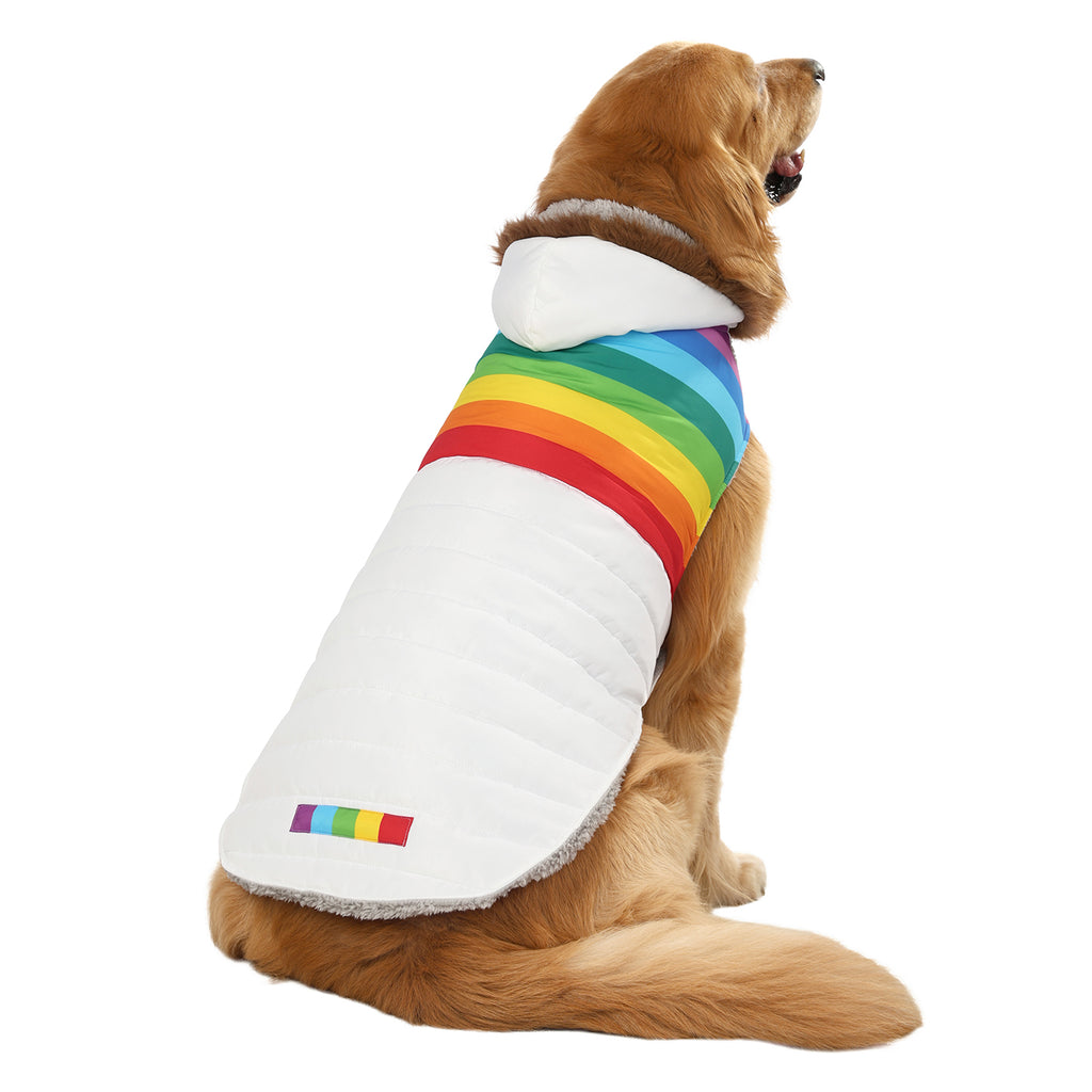 Dog Puffer Jacket with Harness Hole