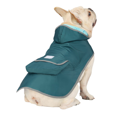 Reversible Dinosaurs Dog Raincoat With Hood
