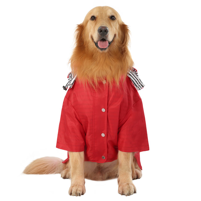 Double Layer Zip Up Dog Raincoat Hooded – alternate view