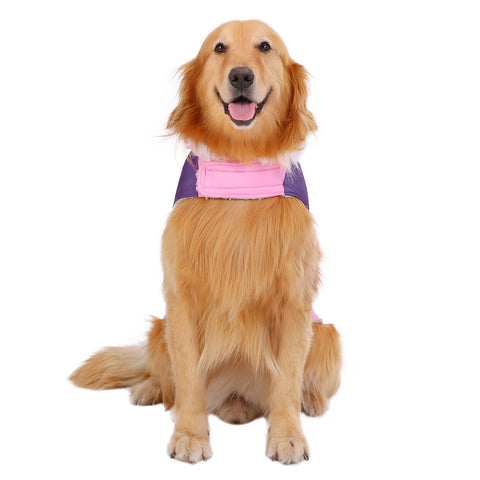 Dog Puffer Jacket with Harness Hole