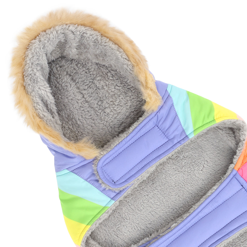 Dog Puffer Jacket with Harness Hole