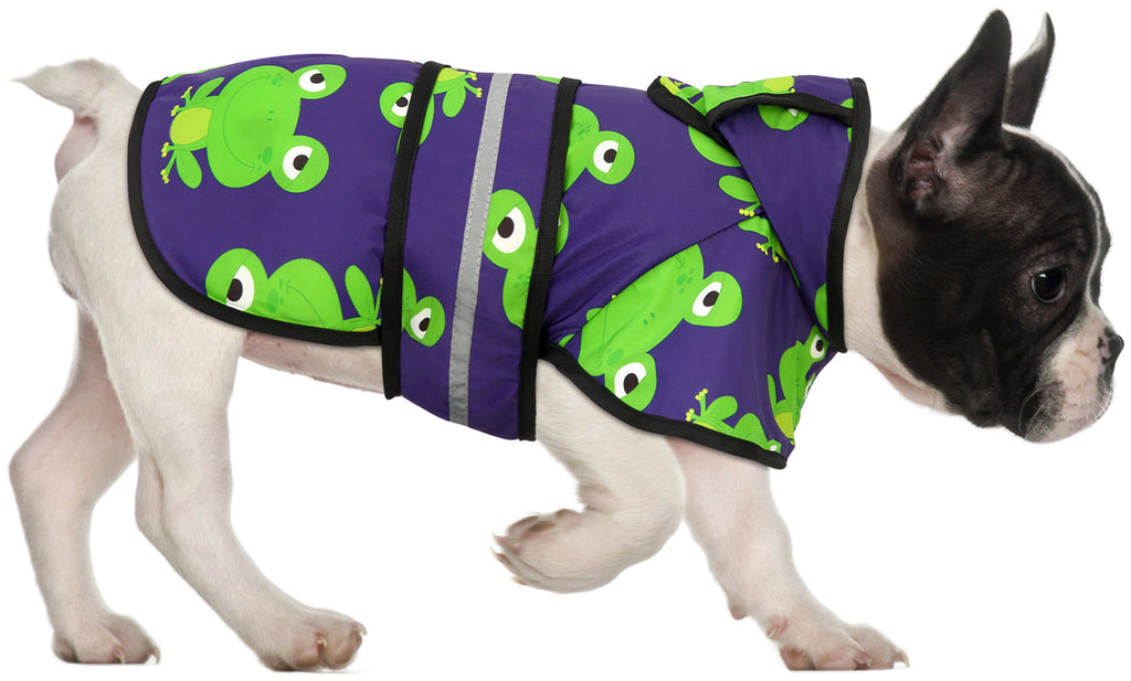 Patterned Dog Raincoat with Hood