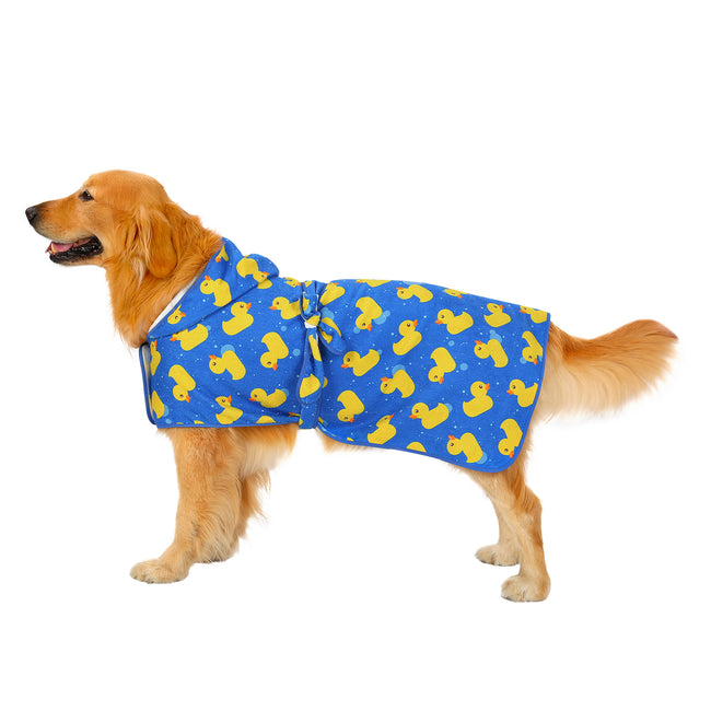 Dog Bathrobe Drying Towel with Hood – alternate view