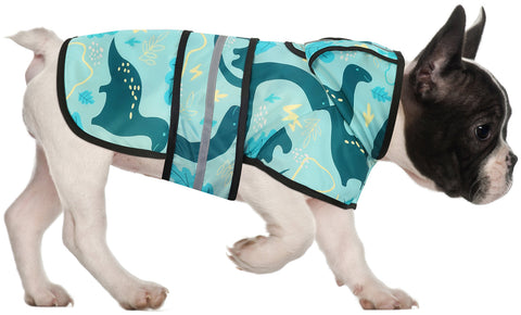 Patterned Dog Raincoat with Hood