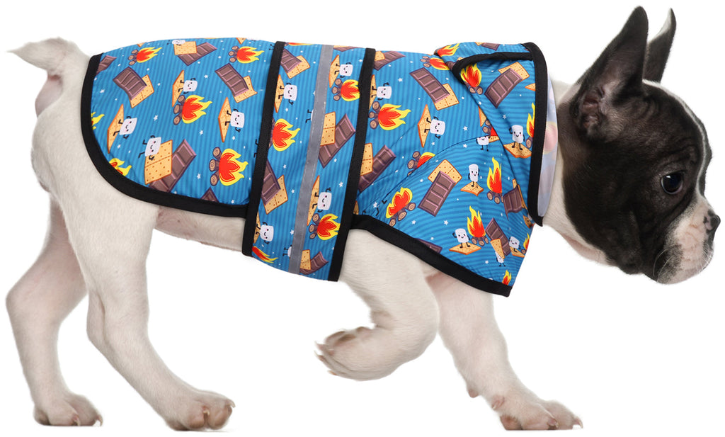 Patterned Dog Raincoat with Hood