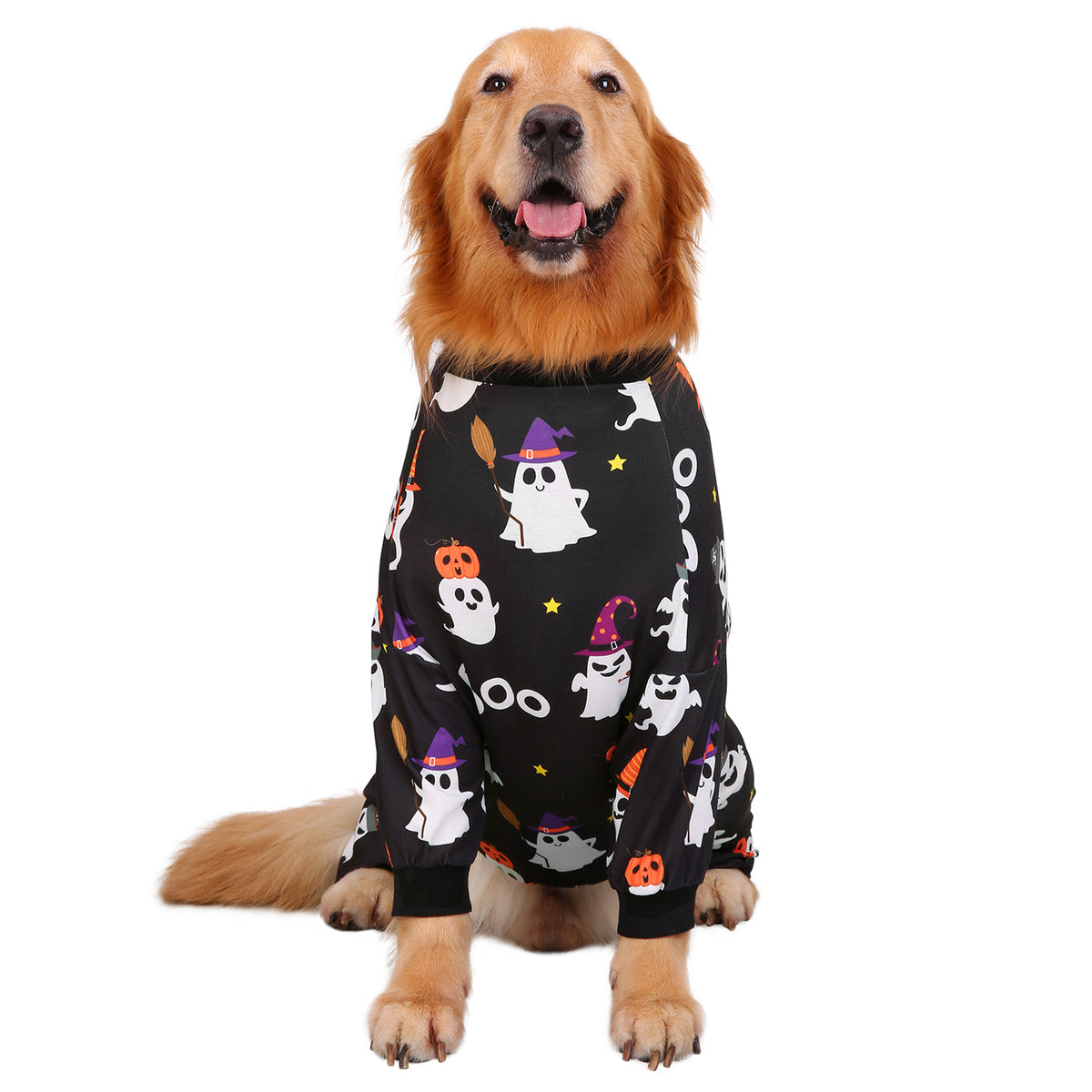 Halloween Dog Pajamas in Cute Ghosts – back view