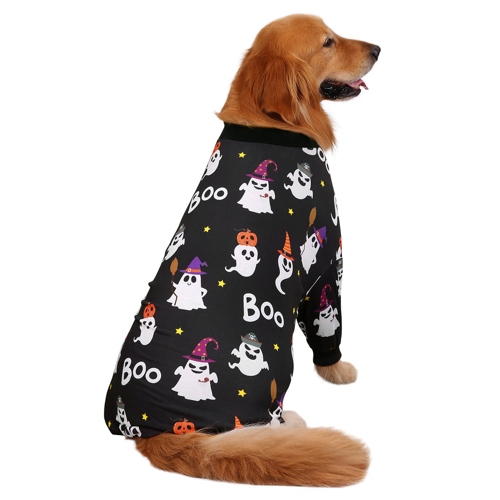 Halloween Dog Pajamas in Cute Ghosts – side view
