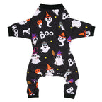 Halloween Dog Pajamas in Cute Ghosts – close-up detail
