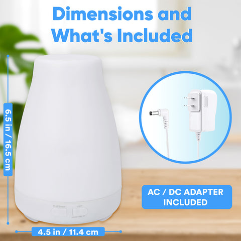 HDE Essential Oil Diffuser Aromatherapy 7 Color Changing LED Mist Humidifier