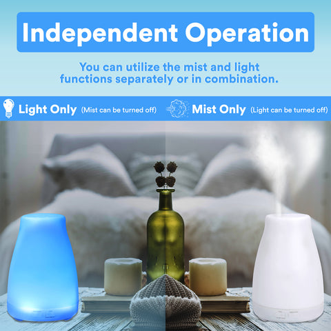HDE Essential Oil Diffuser Aromatherapy 7 Color Changing LED Mist Humidifier