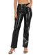 Shiny Metallic Faux Leather Pants