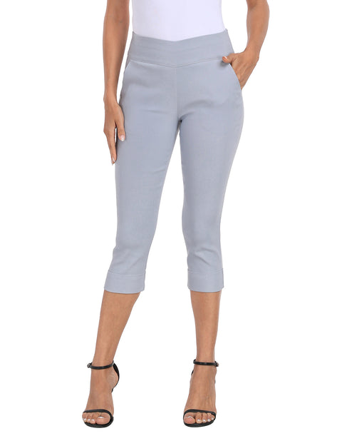 Women's 19" Inseam Pull On Capri Pants with Pockets