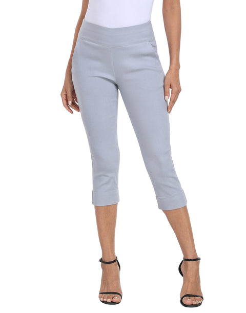 Women's 19" Inseam Pull On Capri Pants with Pockets