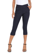 Women's 19" Inseam Pull On Capri Pants with Pockets