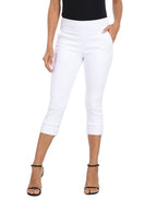 Women's 19" Inseam Pull On Capri Pants with Pockets