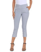 Women's 21" Inseam Pull On Capri Pants with Pockets