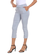 Women's 21" Inseam Pull On Capri Pants with Pockets