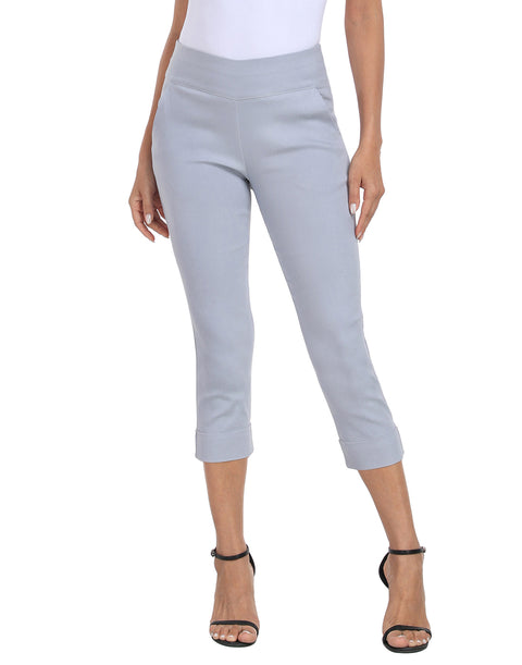Women's 21" Inseam Pull On Capri Pants with Pockets
