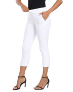 Women's 21" Inseam Pull On Capri Pants with Pockets